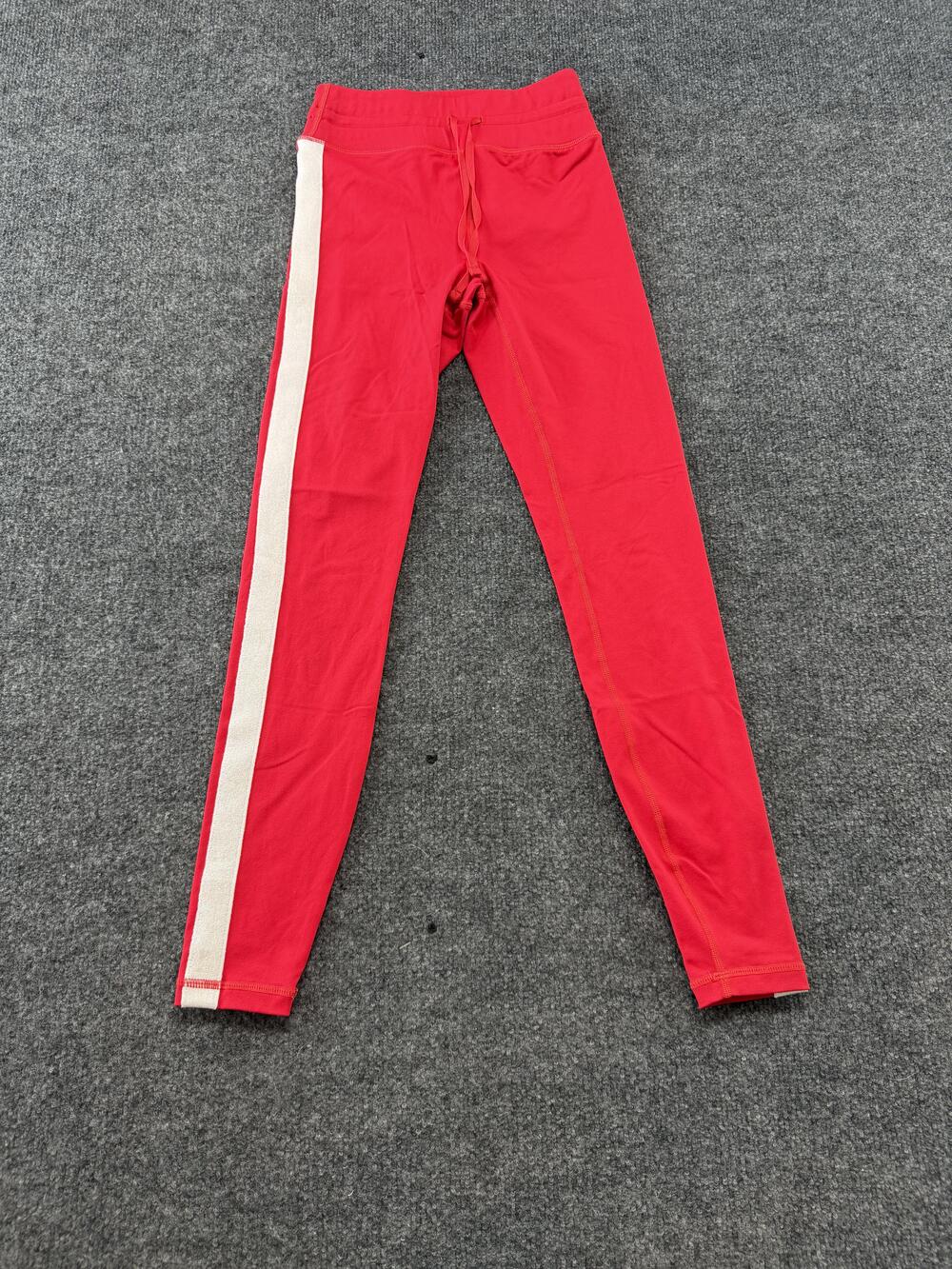 Spiritual Gangster Leggings Womens XS Red Ankle Side Stripe Yoga Gym Pants